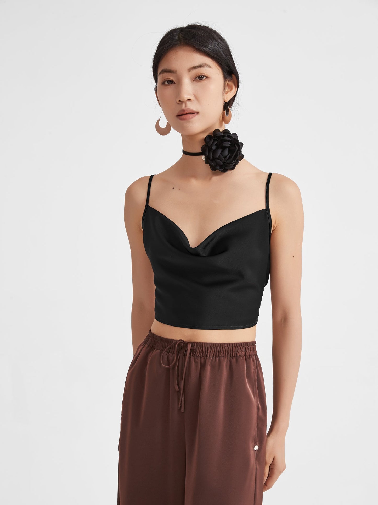 Eden Top, Cropped | Upgraded 140g Satin