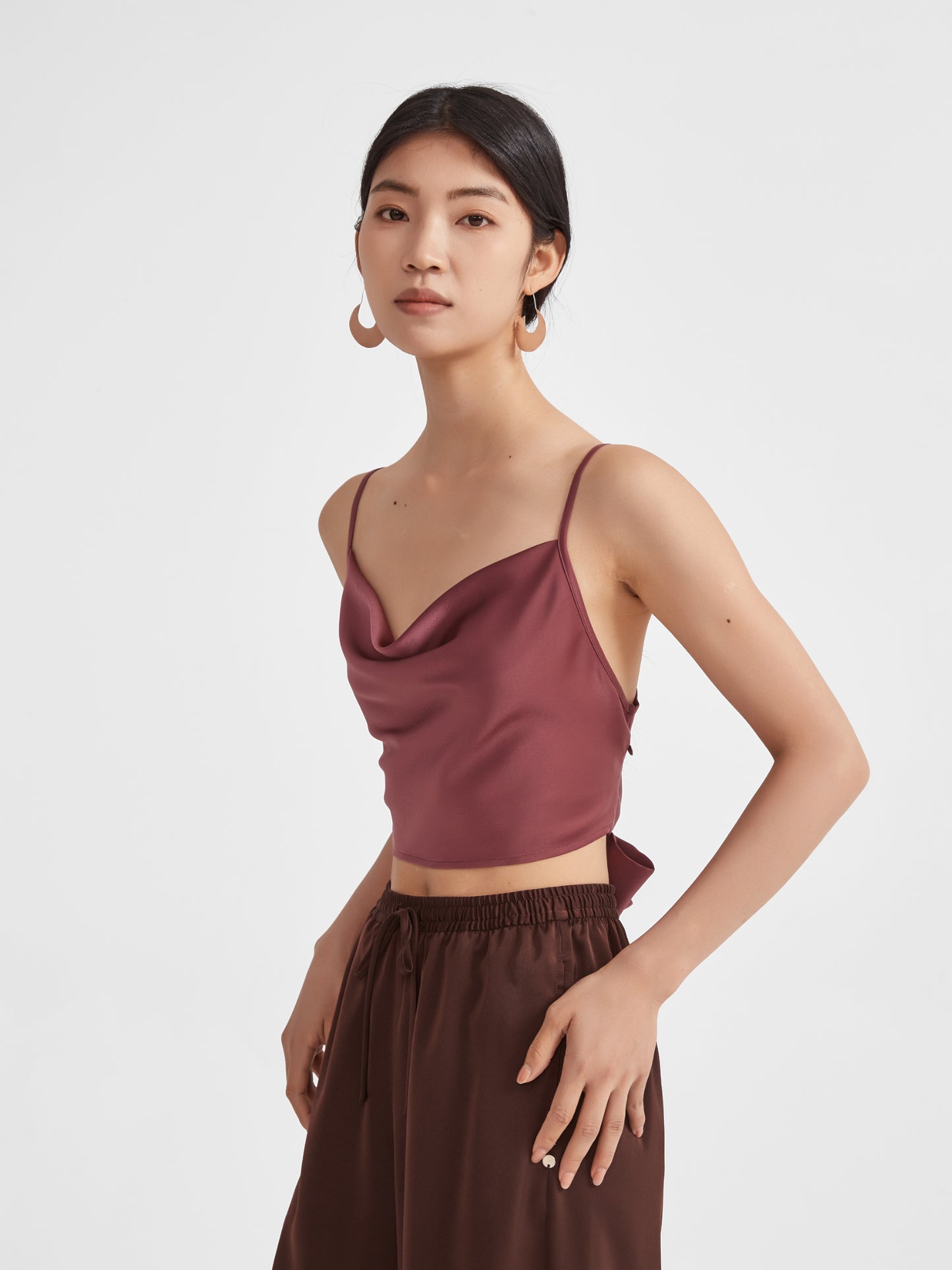 Eden Top, Cropped | Upgraded 140g Satin