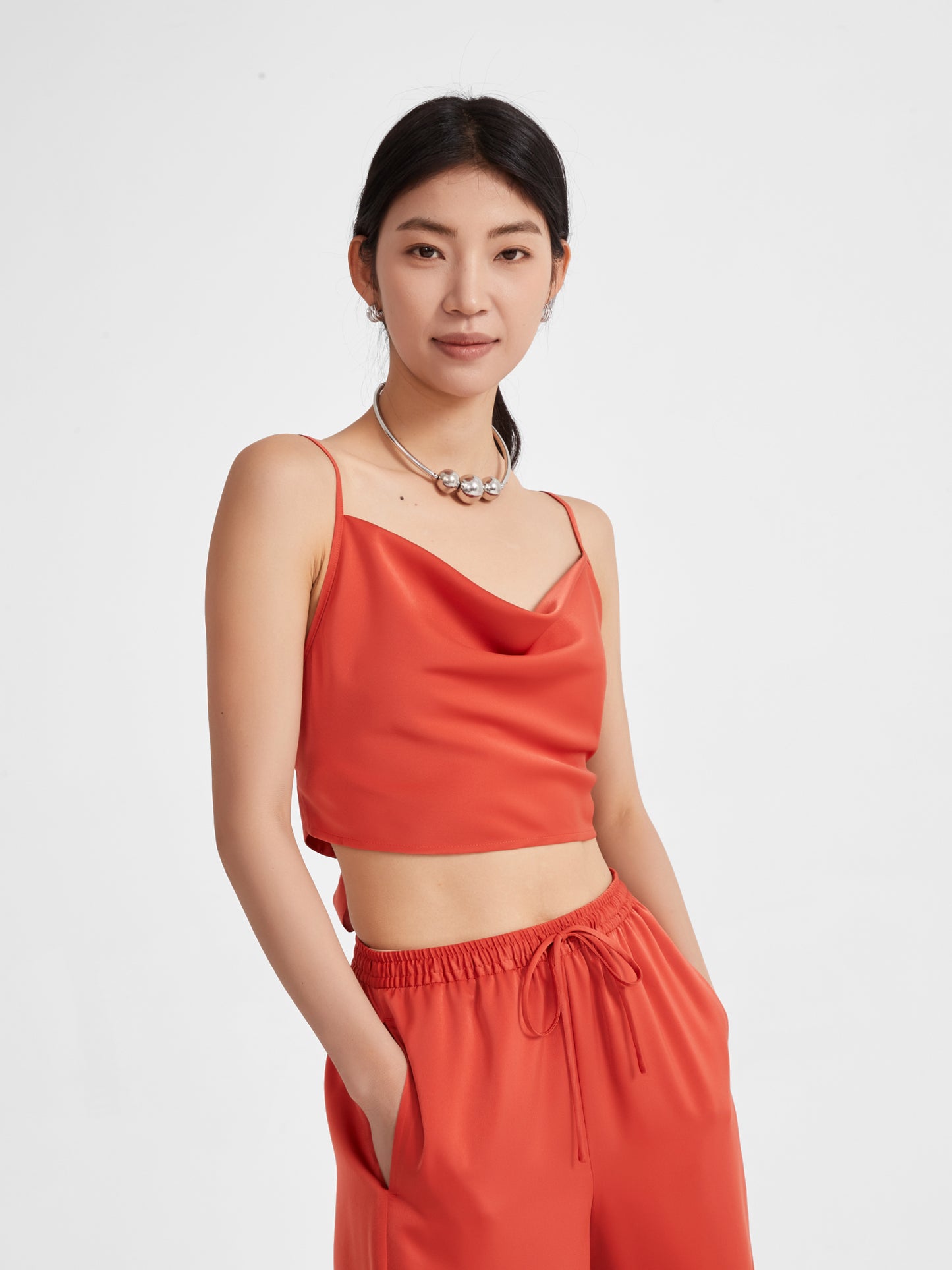 Eden Top, Cropped | Upgraded 140g Satin