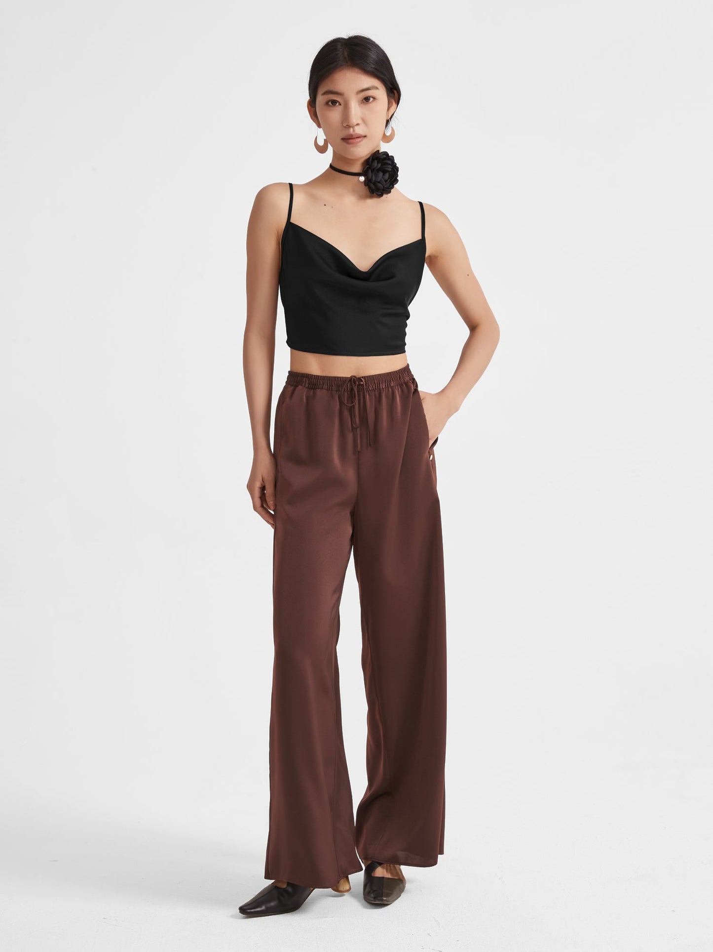 Eden Top, Cropped | Upgraded 140g Satin