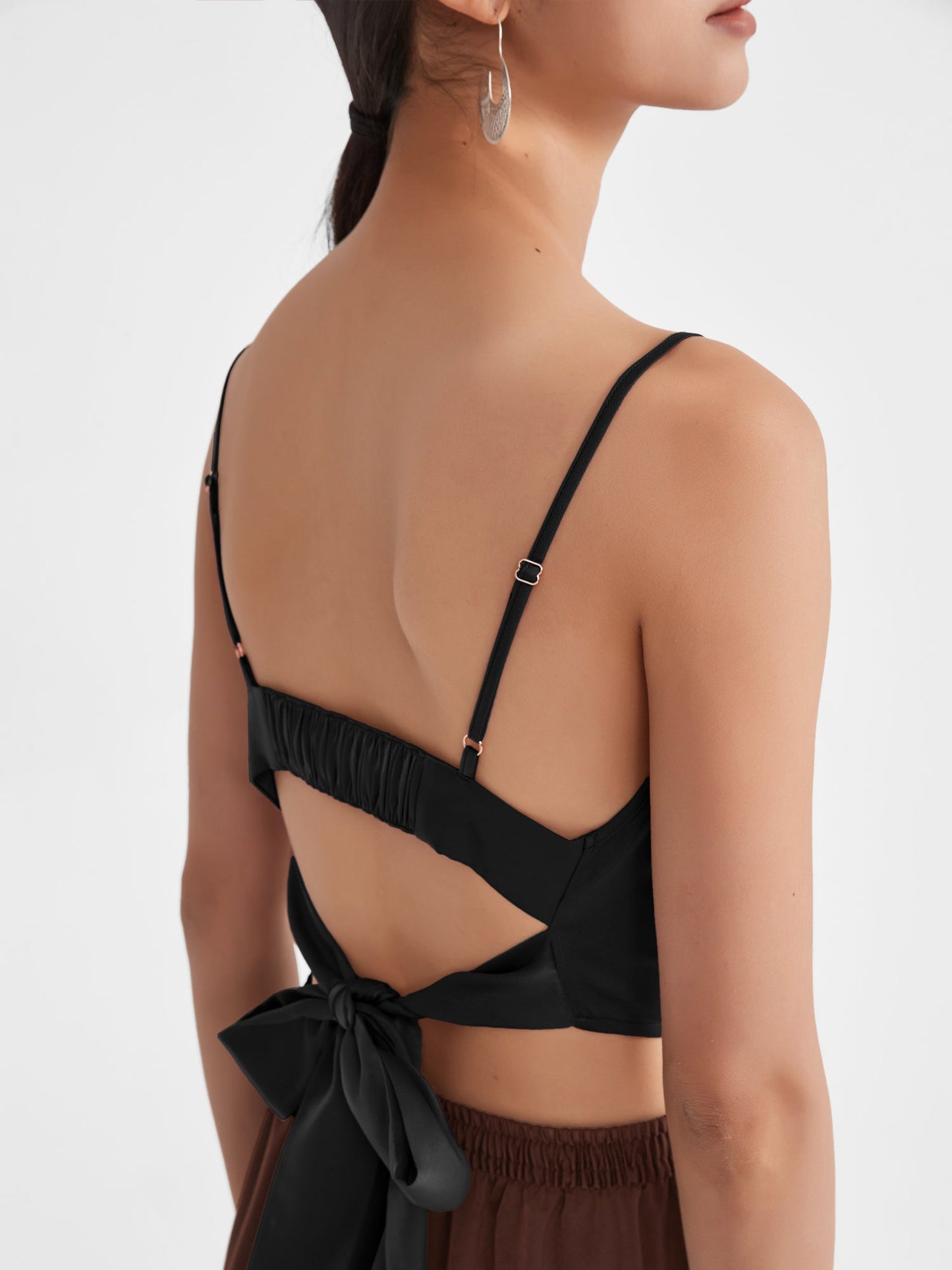 Eden Top, Cropped | Upgraded 140g Satin