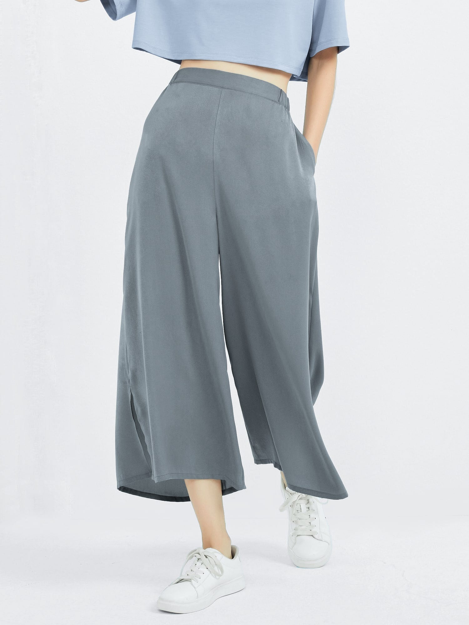 Oh! Pretty Women's 3/4 Length Cropped Culottes Summer Trousers for Women UK  Black : Amazon.co.uk: Fashion
